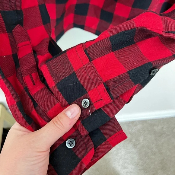 Madewell • Flannel Tie-Front Shirt in Buffalo Check - Picture 7 of 9